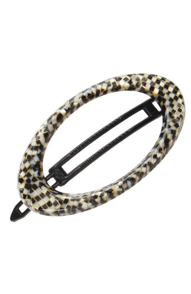 Cutout Oval Plastic Tige Boule Barrette - Classic