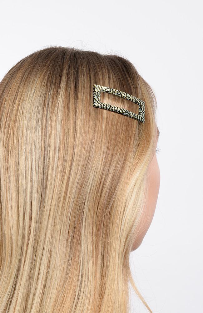 Cutout Rectangle Plastic Tige Boule Barrette - Classic