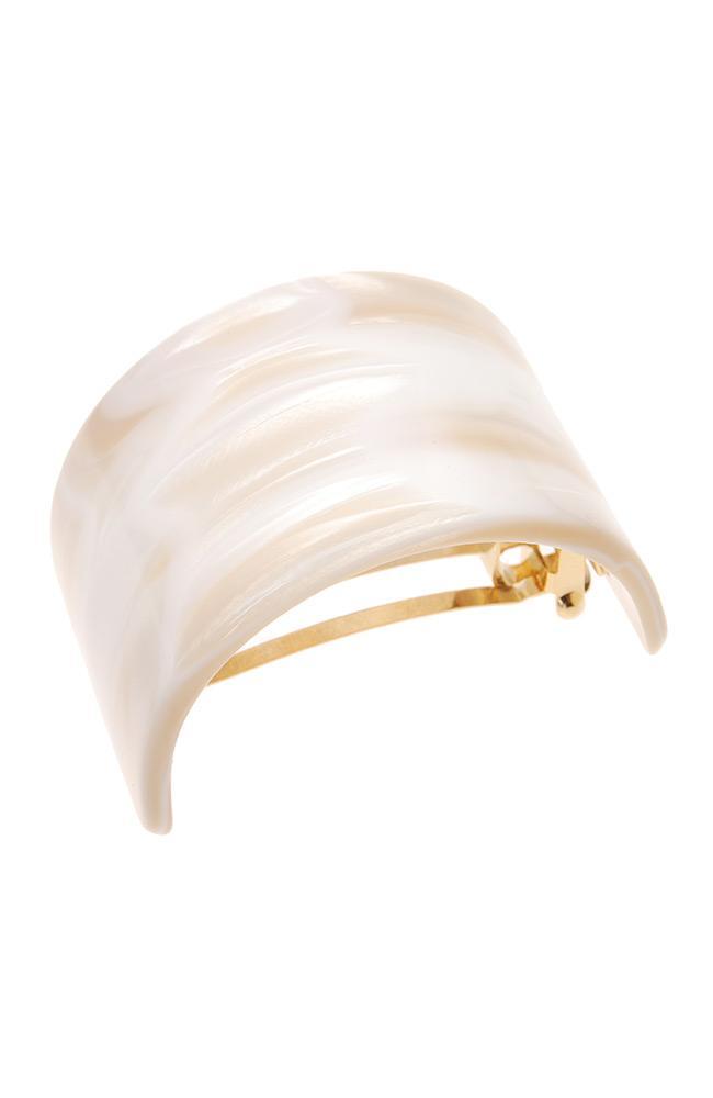 Wide Rectangle Ponytail Barrette - Classic