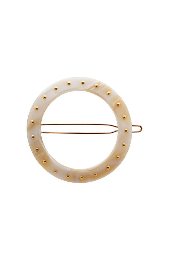 Studded Circle Cutout Tige Boule Barrette