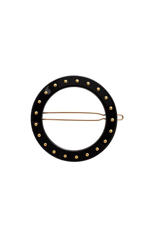 Studded Circle Cutout Tige Boule Barrette