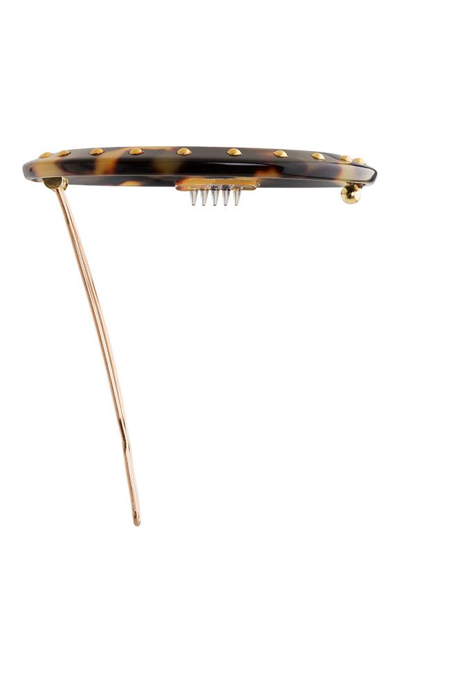 Studded Circle Cutout Tige Boule Barrette