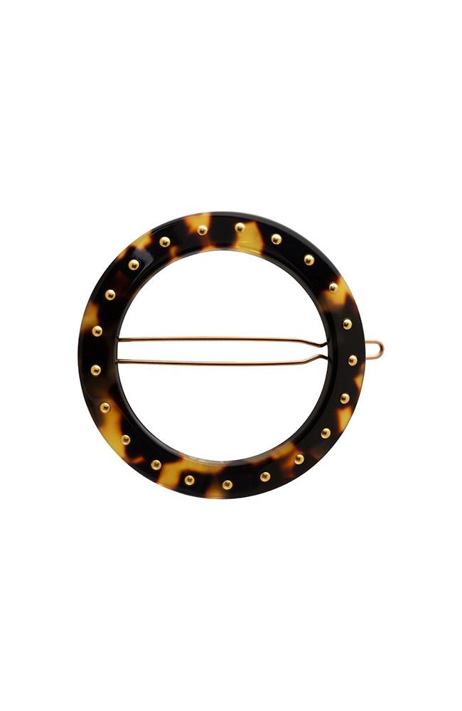 Studded Circle Cutout Tige Boule Barrette