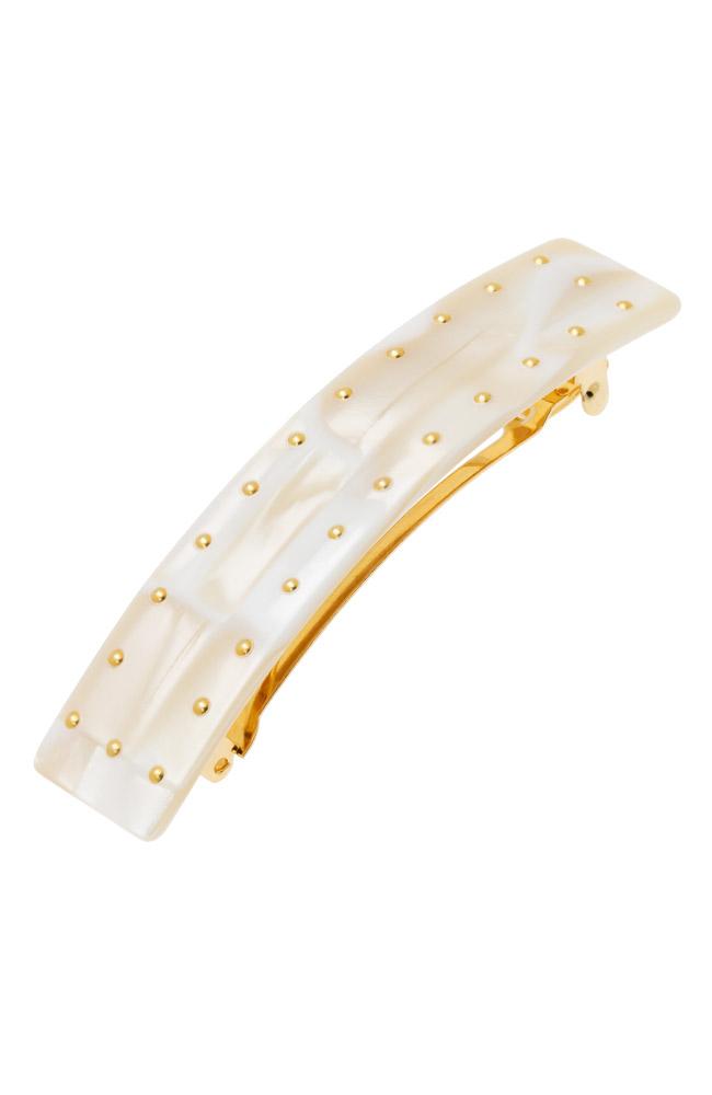 Studded Rectangle Barrette