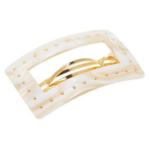 Studded Rectangle Cutout Barrette