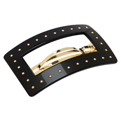 Studded Rectangle Cutout Barrette