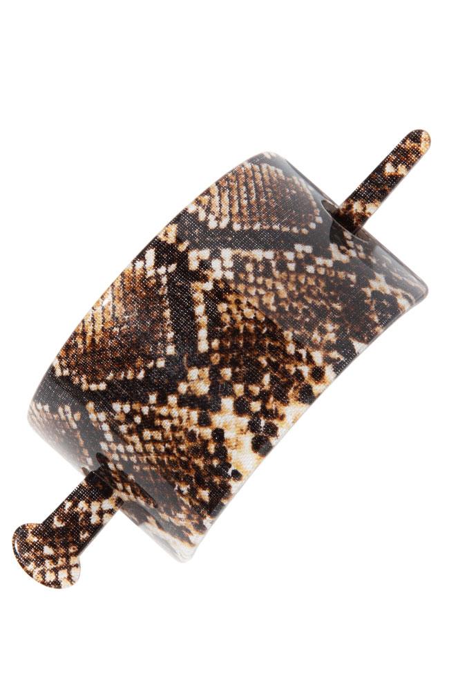 Anaconda print hair slide with pin by France Luxe