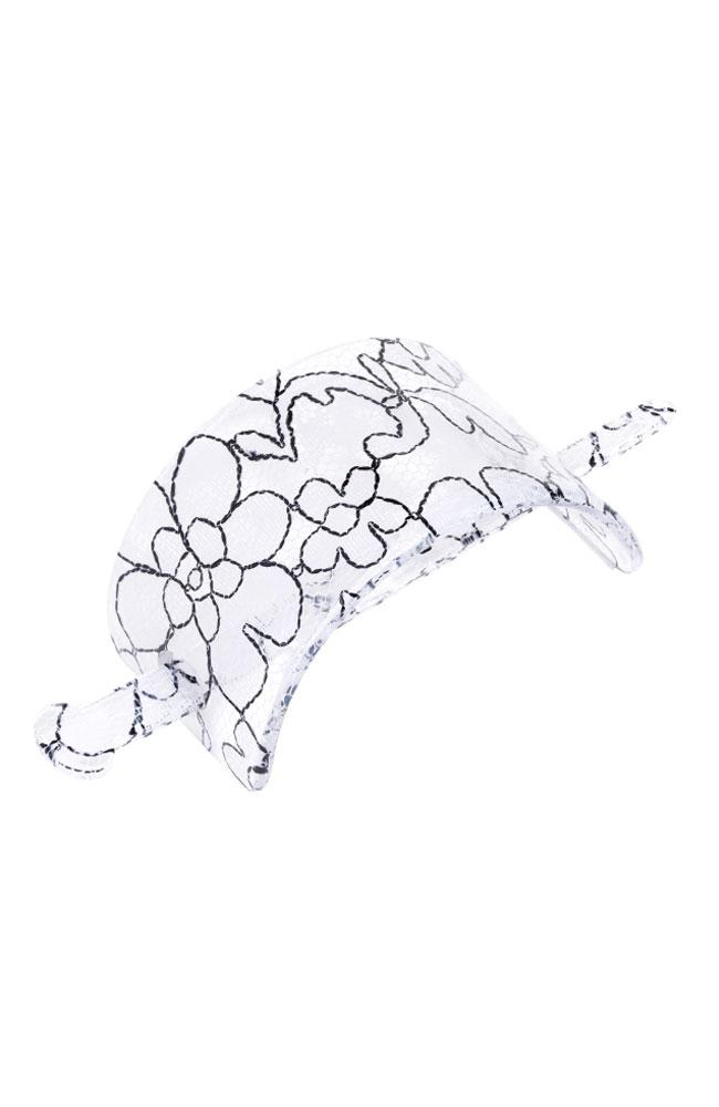 White lace laminate hair slide by France Luxe