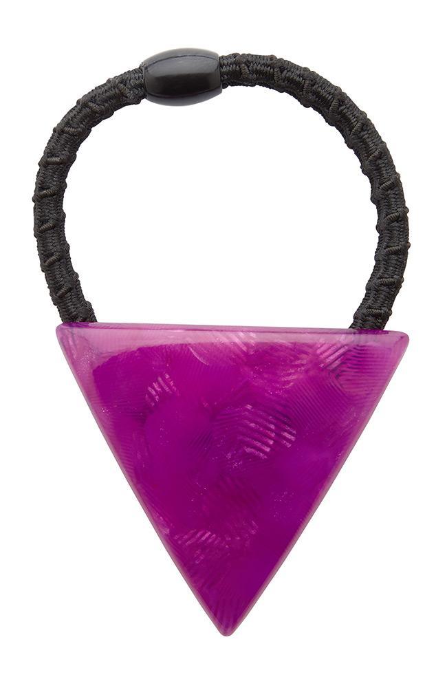 Triangle Ponytail Holder - Neon Spot