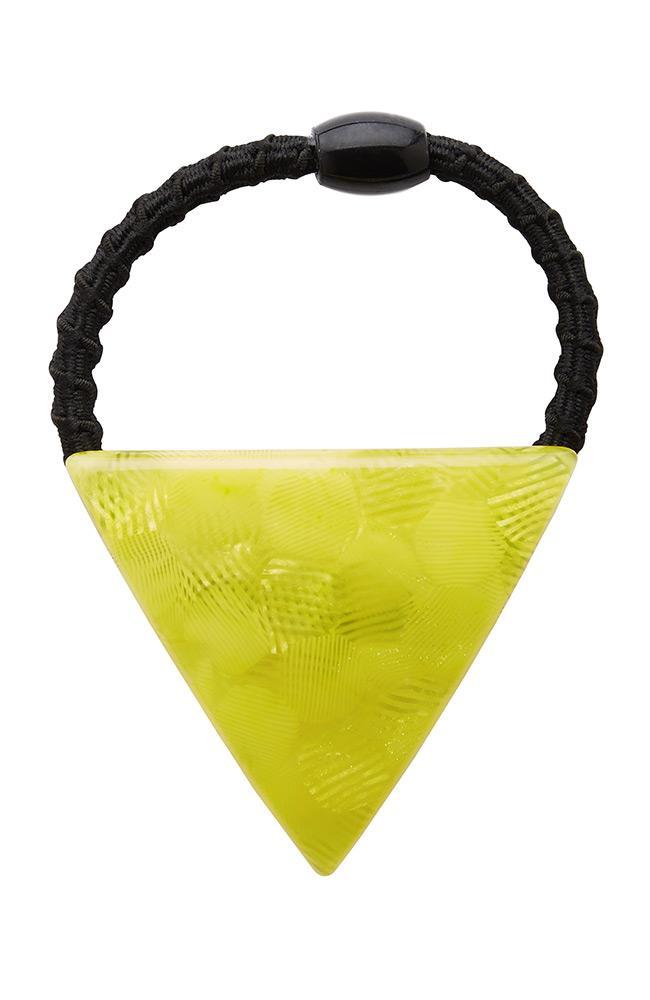 Triangle Ponytail Holder - Neon Spot