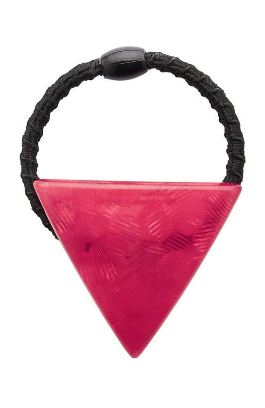 Triangle Ponytail Holder - Neon Spot