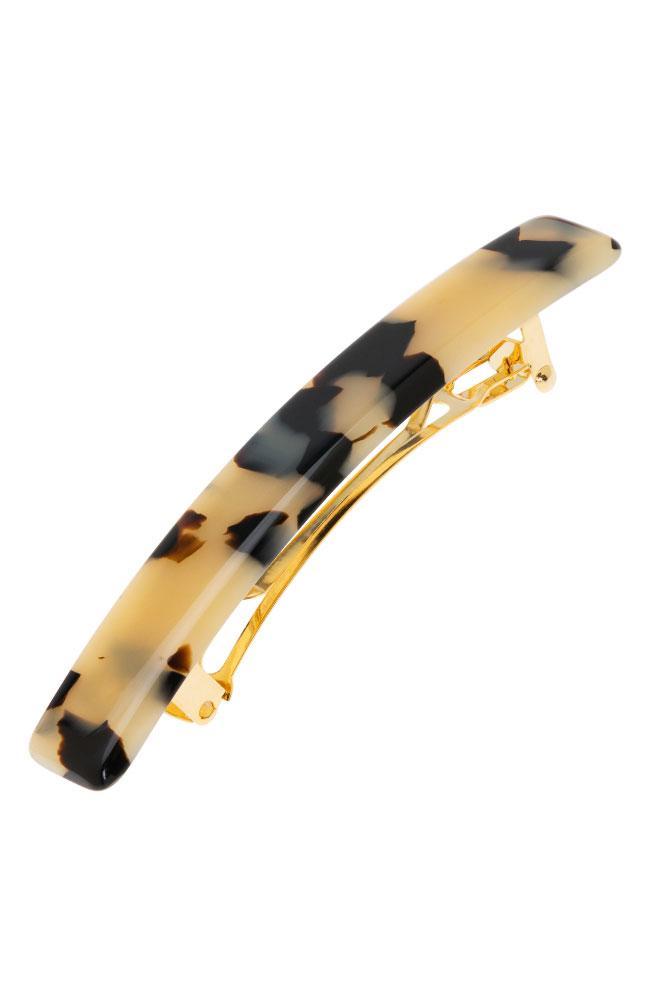 France Luxe Small Luxury Rectangle Barrette, Classic Tokyo, cellulose acetate and French barrette clasp