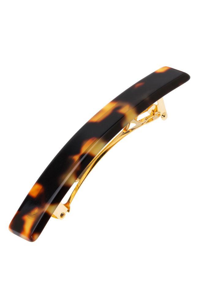 France Luxe Small Luxury Rectangle Barrette, Classic Tokyo, cellulose acetate and French barrette clasp