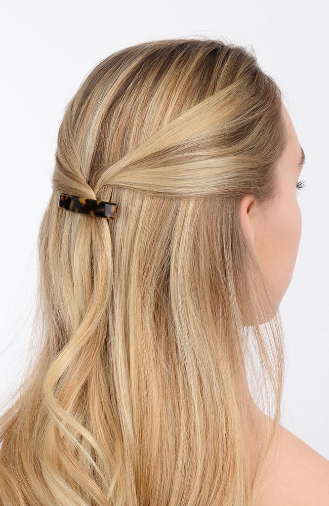 Small Luxury Rectangle Barrette - Classic
