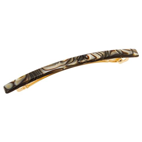 France Luxe Long & Skinny Barrette, Classic Onyx, cellulose acetate and French barrette clasp
