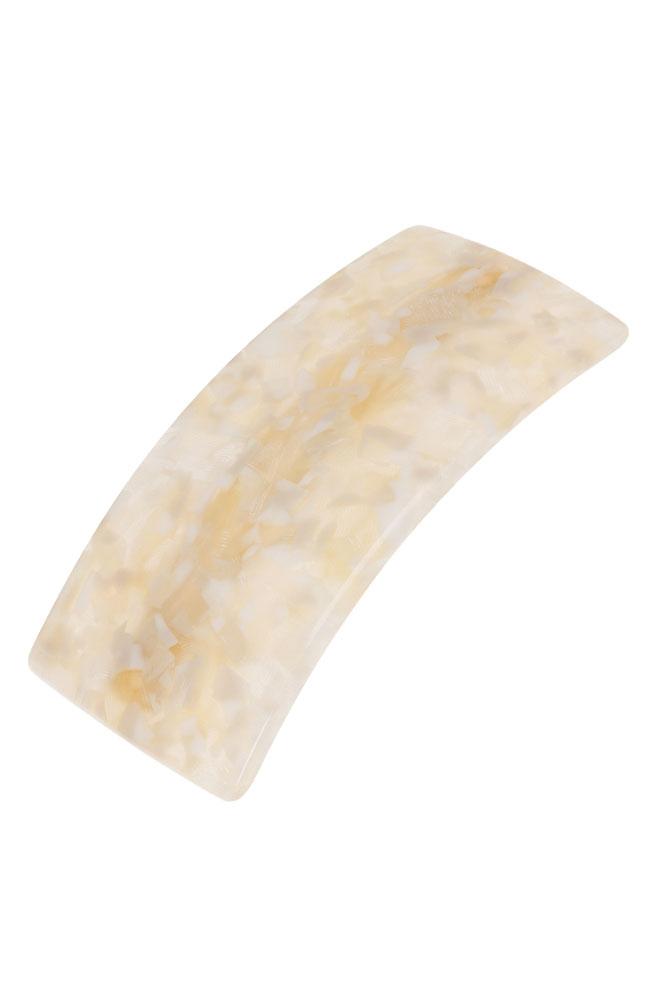 Wide Rectangle Barrette - Pavlova