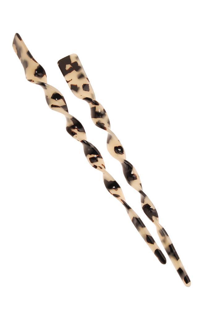 Twisted Hair Stick Pair - Classic