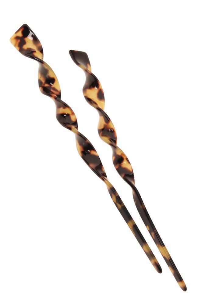 Twisted Hair Stick Pair - Classic