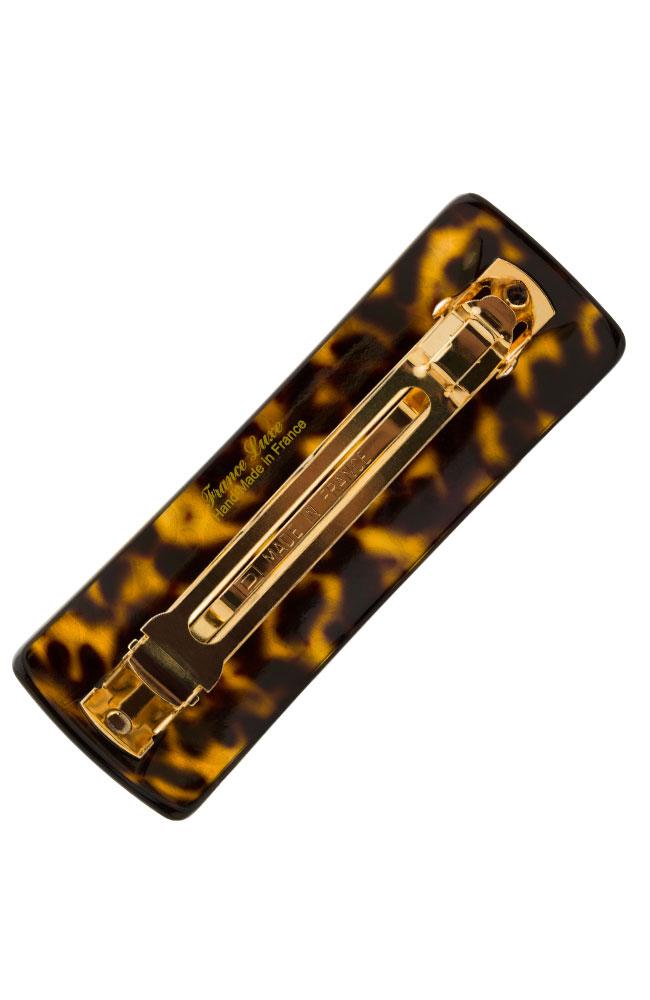 Rectangle Volume Barrette - Shiny Leopard
