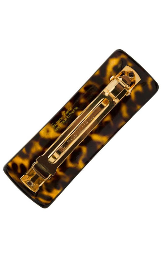 Rectangle Volume Barrette - Shiny Leopard