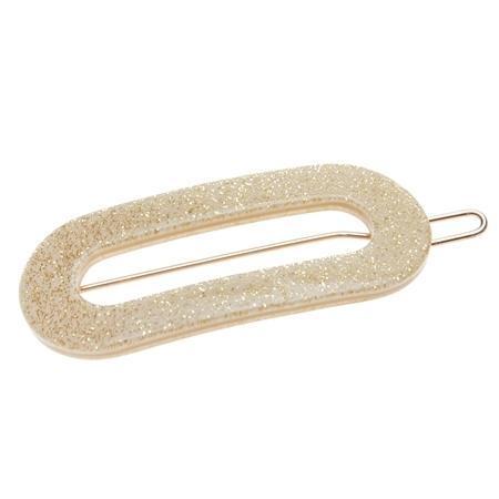 Mini Oval Tige Boule Barrette - Glitter