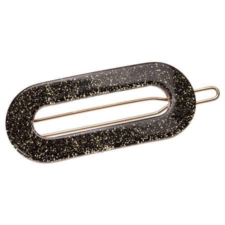 Mini Oval Tige Boule Barrette - Glitter
