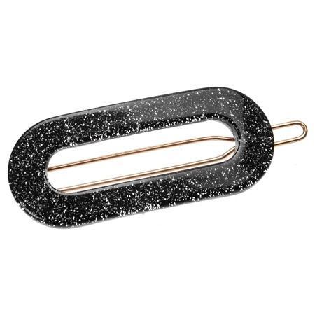 Mini Oval Tige Boule Barrette - Glitter