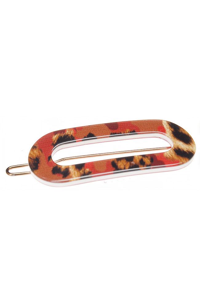 Mini Oval Tige Boule Barrette - Jungle