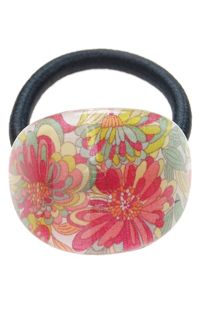 Oval Ponytail Holder - Splash Garden