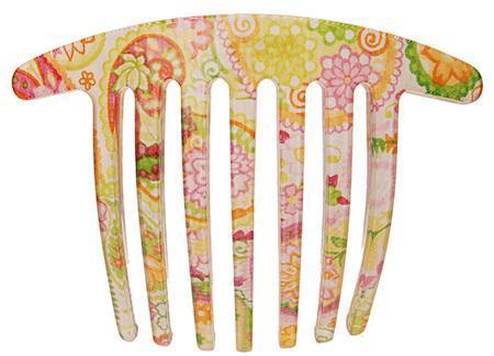 Handmade French Twist Comb - Paisley Punch