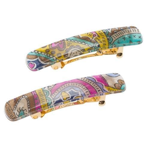 Mini Rectangle Barrette Pair - Macie