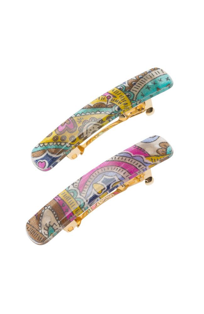 Mini Rectangle Barrette Pair - Macie