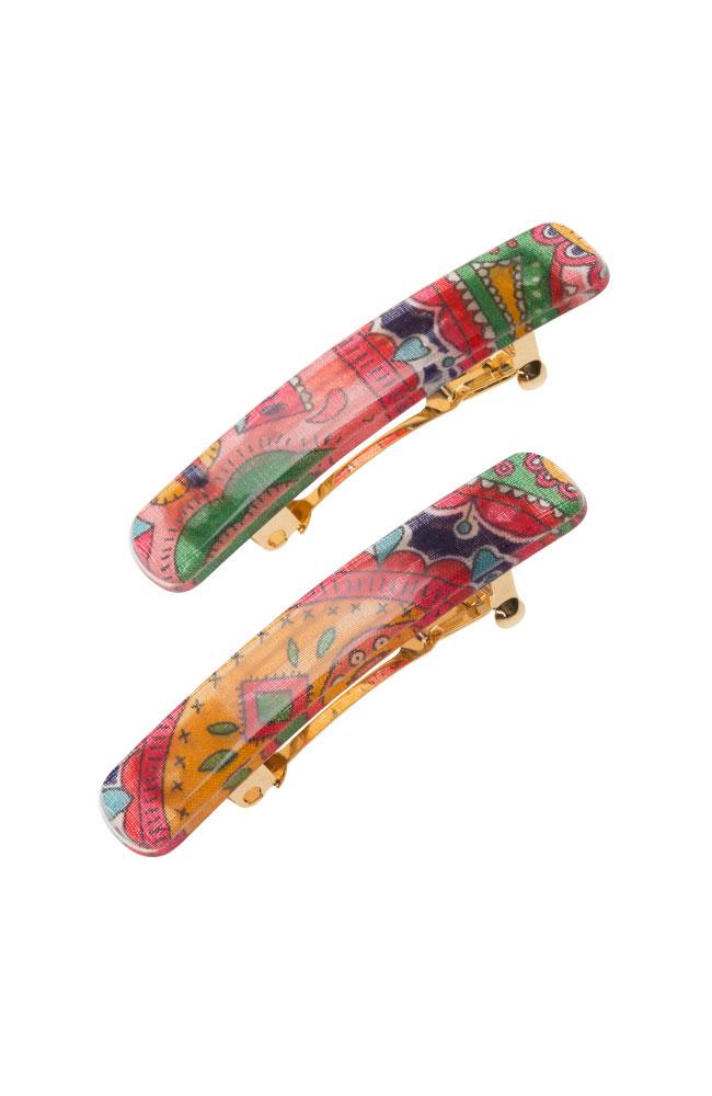 Mini Rectangle Barrette Pair - Macie