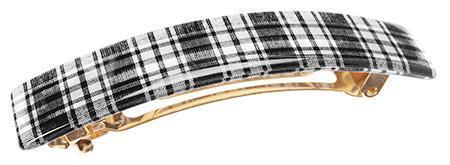 Classic Rectangle Barrette - Tartan Plaid