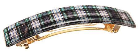 Classic Rectangle Barrette - Tartan Plaid