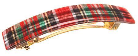 Classic Rectangle Barrette - Tartan Plaid