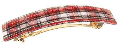 Classic Rectangle Barrette - Tartan Plaid