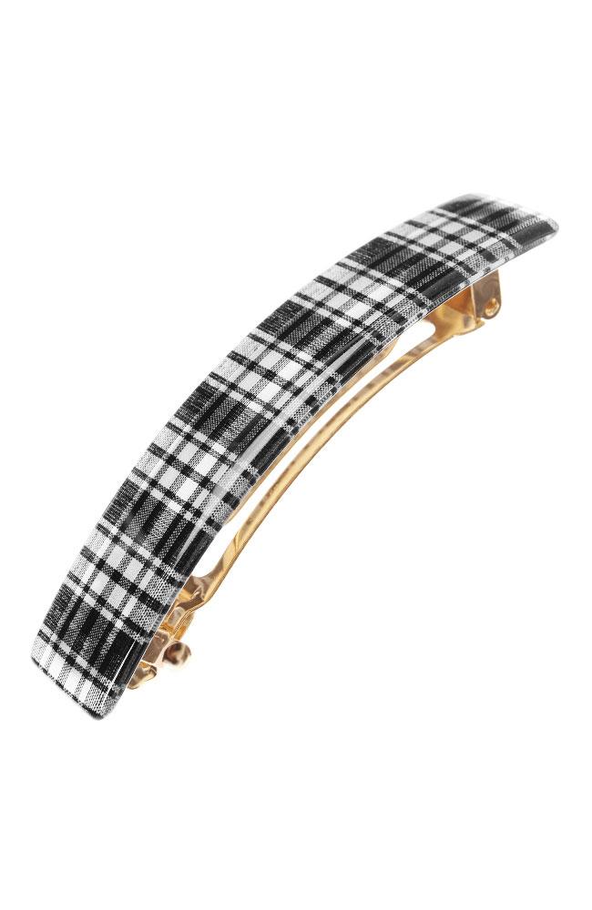 Classic Rectangle Barrette - Tartan Plaid