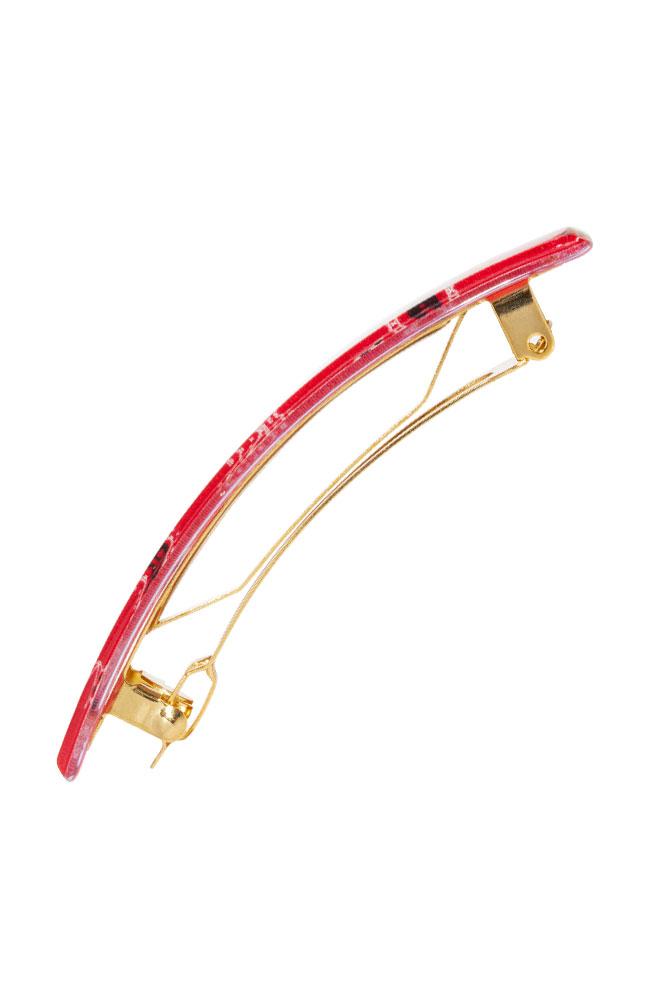 Red Hair clip with French Barrette clasp