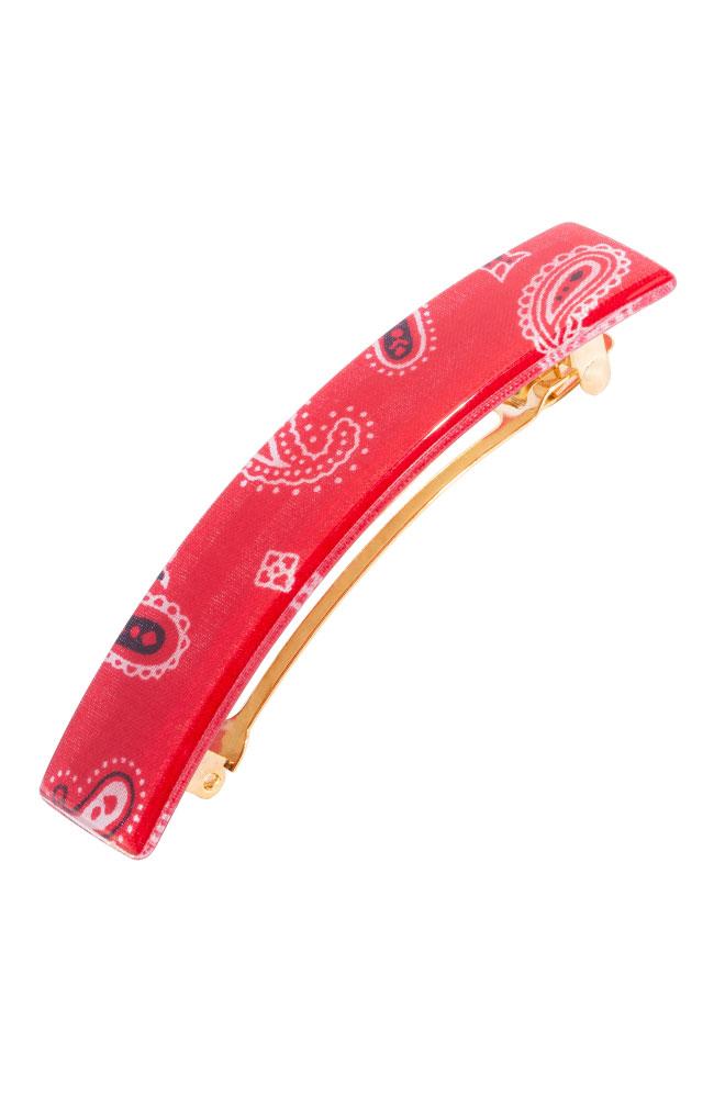 Red bandana barrette by France Luxe