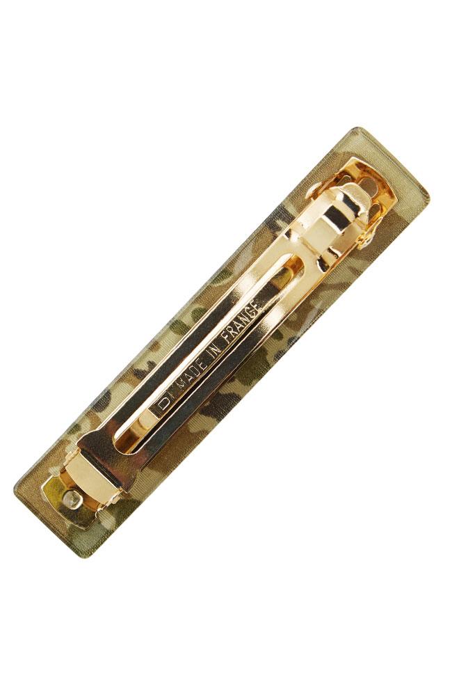 made in France Barrette clasp on camo hair clip