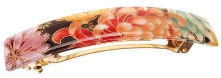 Classic Rectangle Barrette - Chrysanthemum