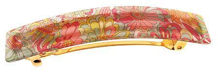 Classic Rectangle Barrette - Splash Garden