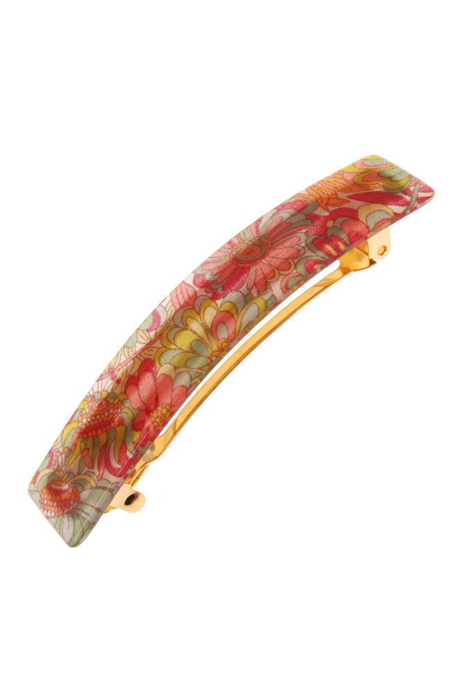 Classic Rectangle Barrette - Splash Garden