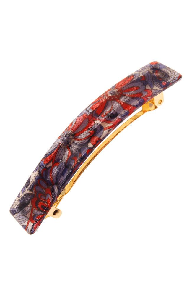 Classic Rectangle Barrette - Splash Garden
