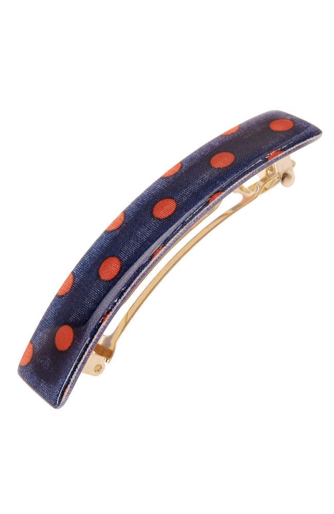 Classic Rectangle Barrette - Starboard Dot