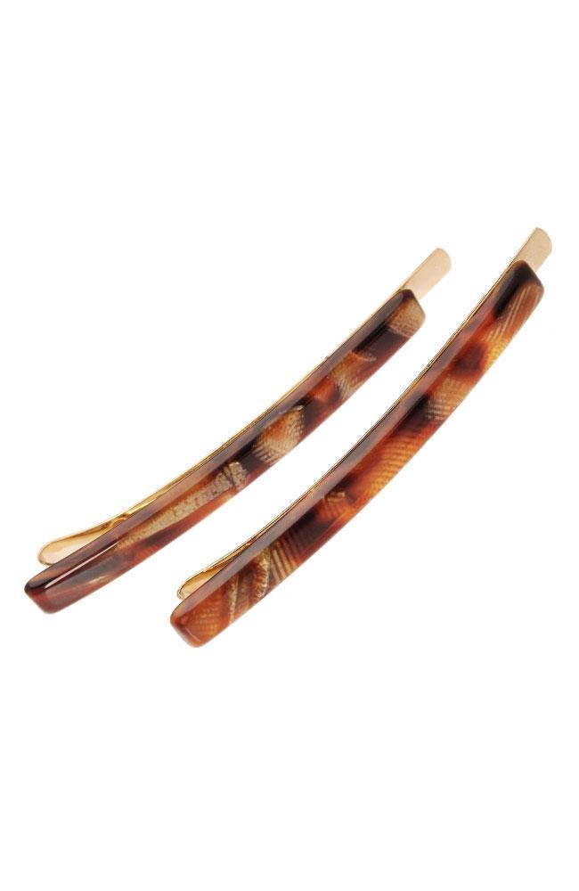 Bobby Pin Pair on Gold Wire - Classic