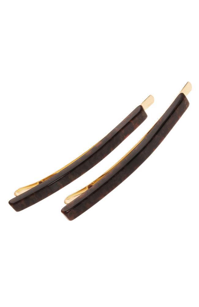 Bobby Pin Pair on Gold Wire - Classic