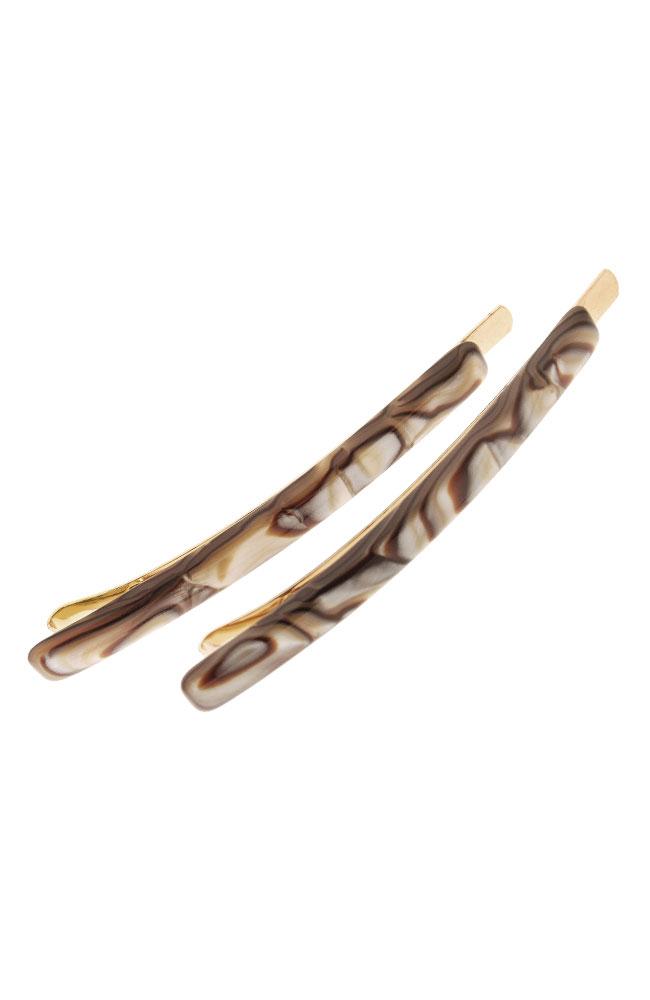 Bobby Pin Pair on Gold Wire - Classic
