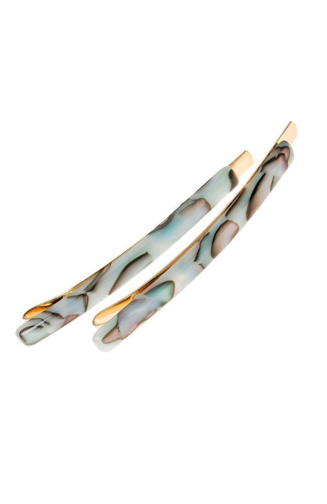 Bobby Pin Pair on Gold Wire - Classic